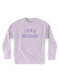 "LONG WEEKEND" SWEATSHIRT, LILAC: Large