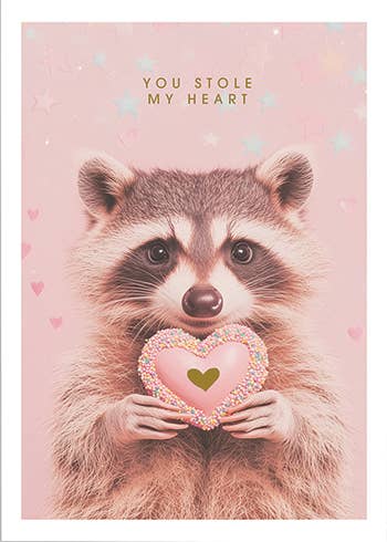 RACCOON GREETING CARD