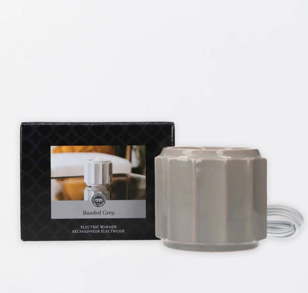 Wax Warmer-Grey Banded