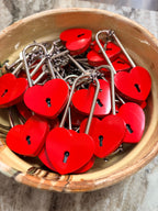 Red Heart Padlock