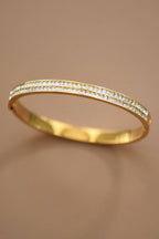 18K Gold Plated Waterproof Stainless Steel Channel Bangle