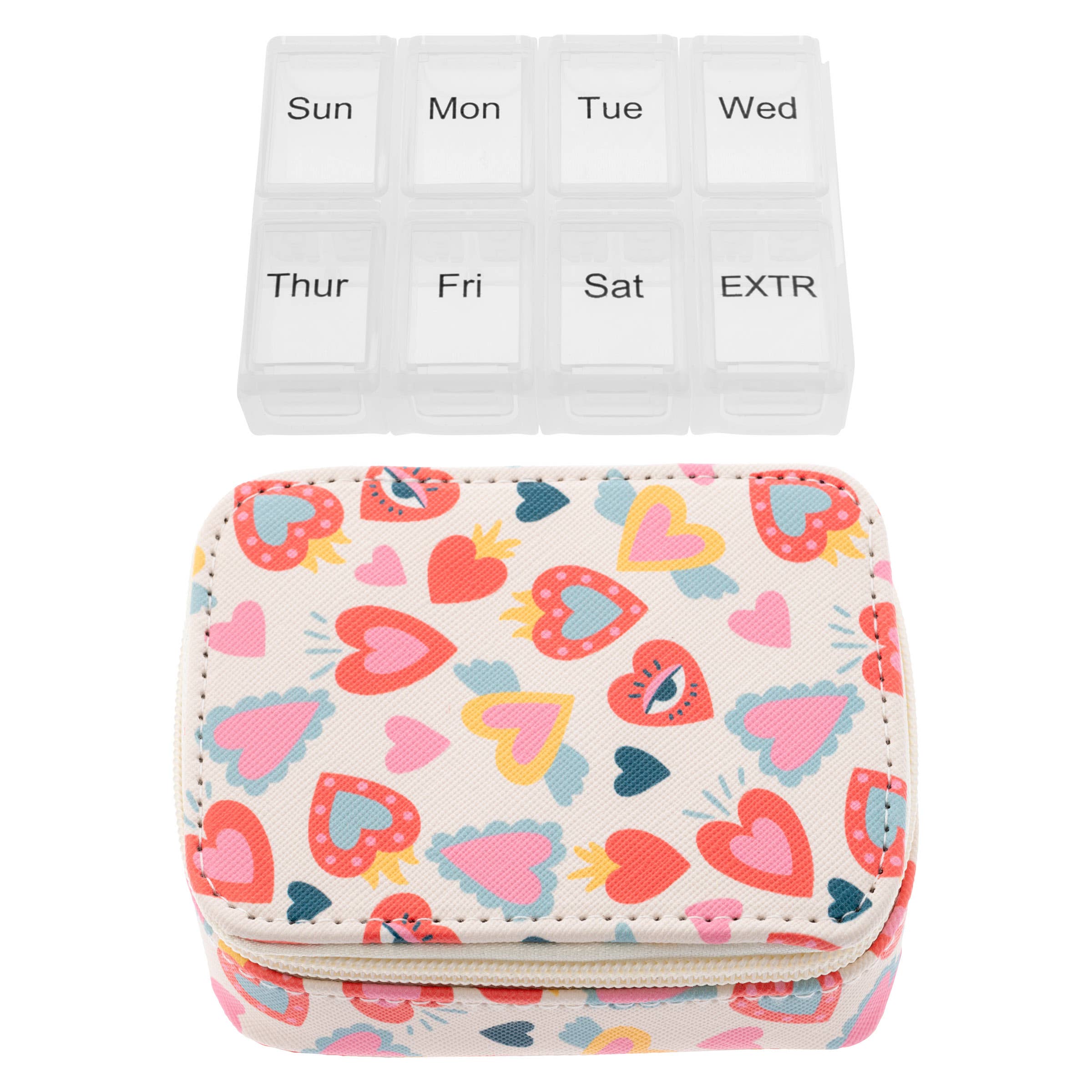Travel Pill Case: Heart