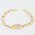 Bejeweled Oval Toggle Mariner Chain Bracelet