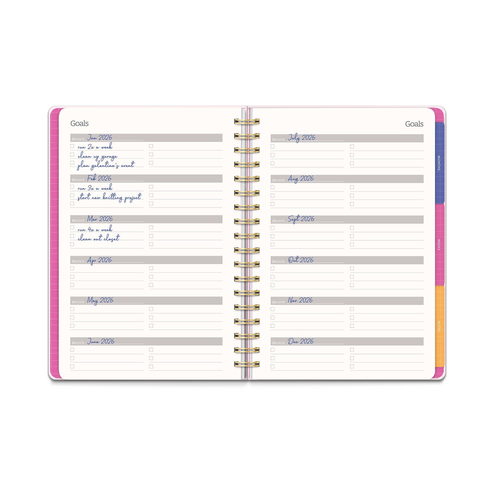 Faire Flowers Undated Tri-Tab Planner