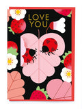 LOVE YOU LADY BUG GREETING CARD