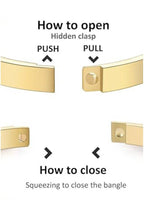 18K Gold Plated Waterproof Stainless Steel Simple Bangle