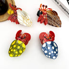 Hermit Crab Claw Clip, Acetate Hair Clip: C-White