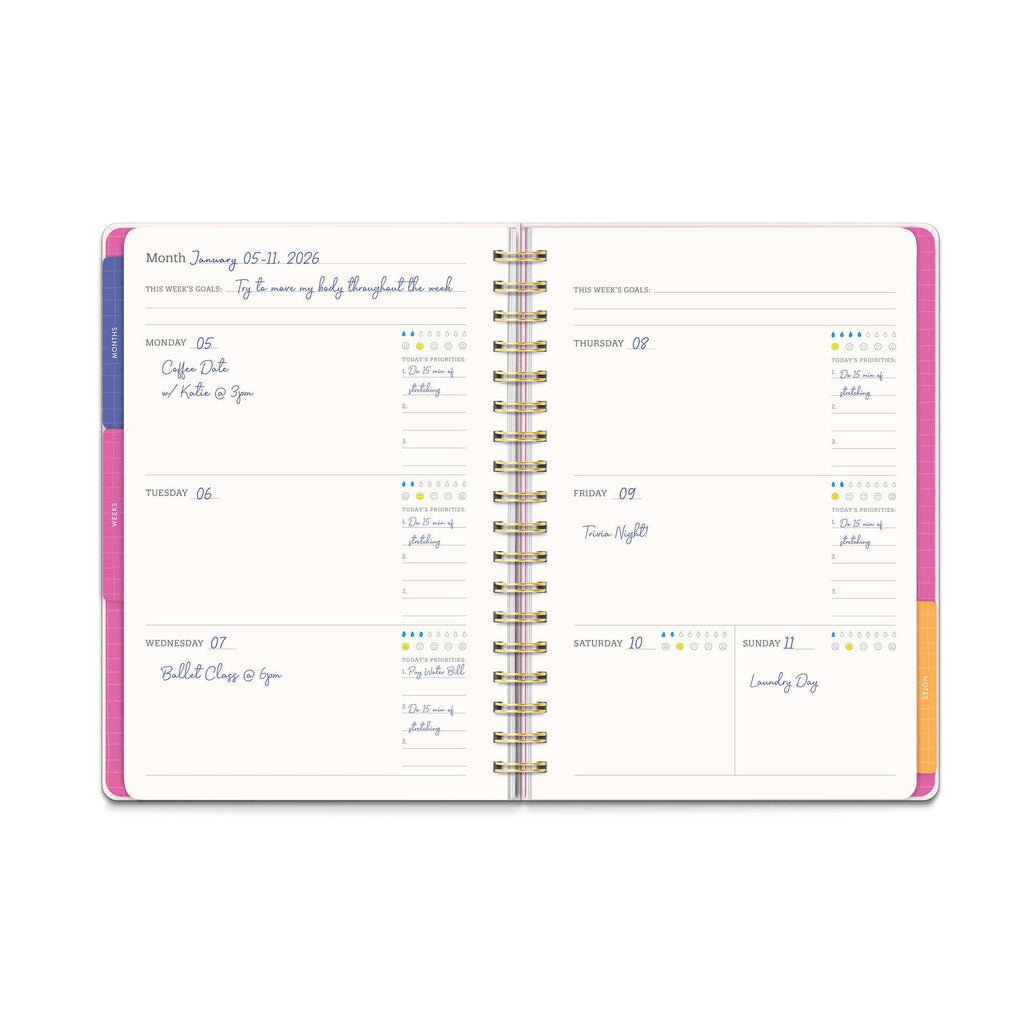 Faire Flowers Undated Tri-Tab Planner