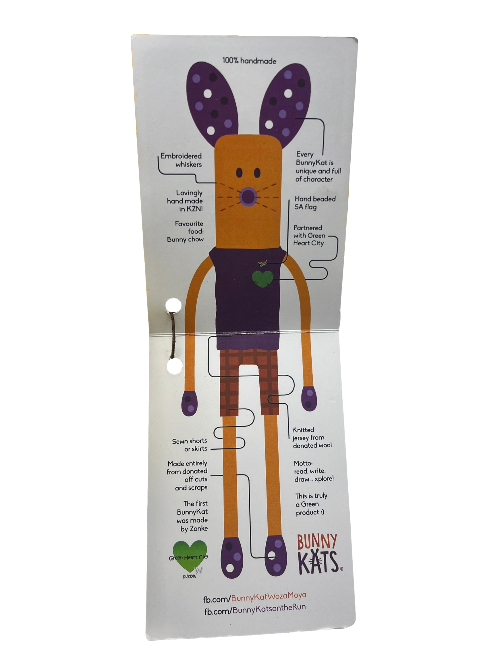 Handcrafted Large Yellow Bunnykat - Daisy May