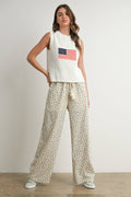 Flag Print Knitted Sleeveless Sweater (eta 5/20)