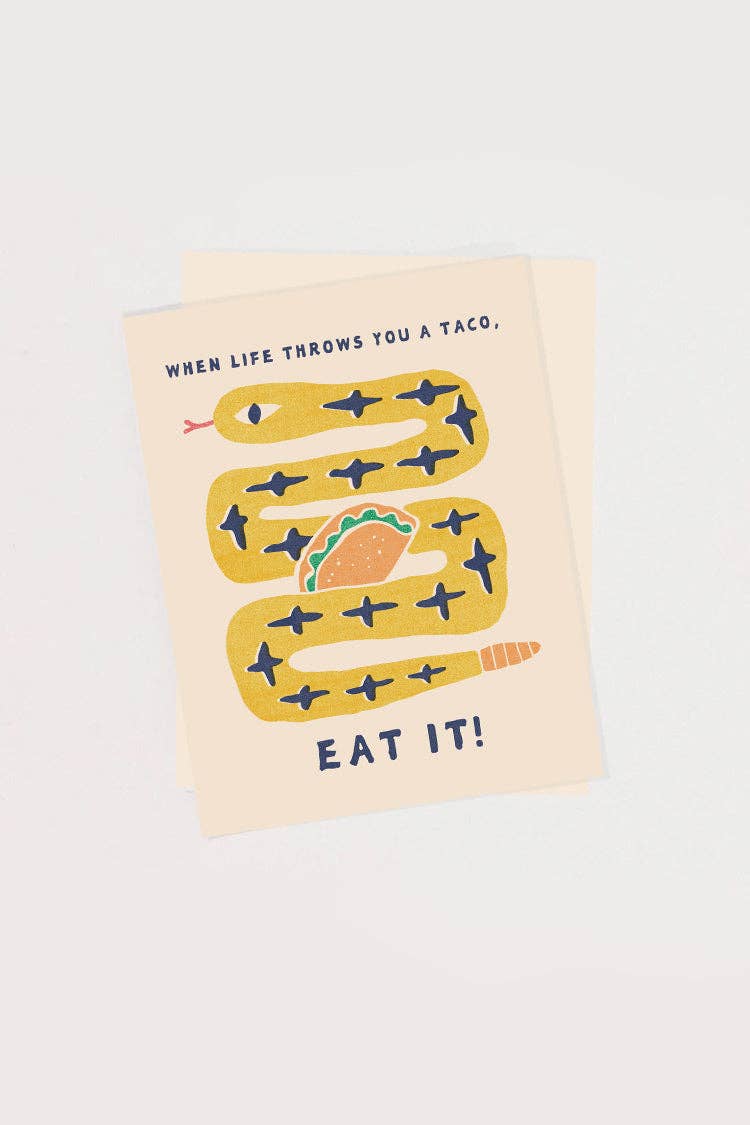 Greeting Card - TACO SNAKE - Blank Inside