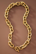 18K Gold Plated Waterproof Stainless Steel Chain Necklace Chunky Chain