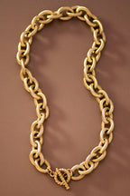 18K Gold Plated Waterproof Stainless Steel Chain Necklace Chunky Chain