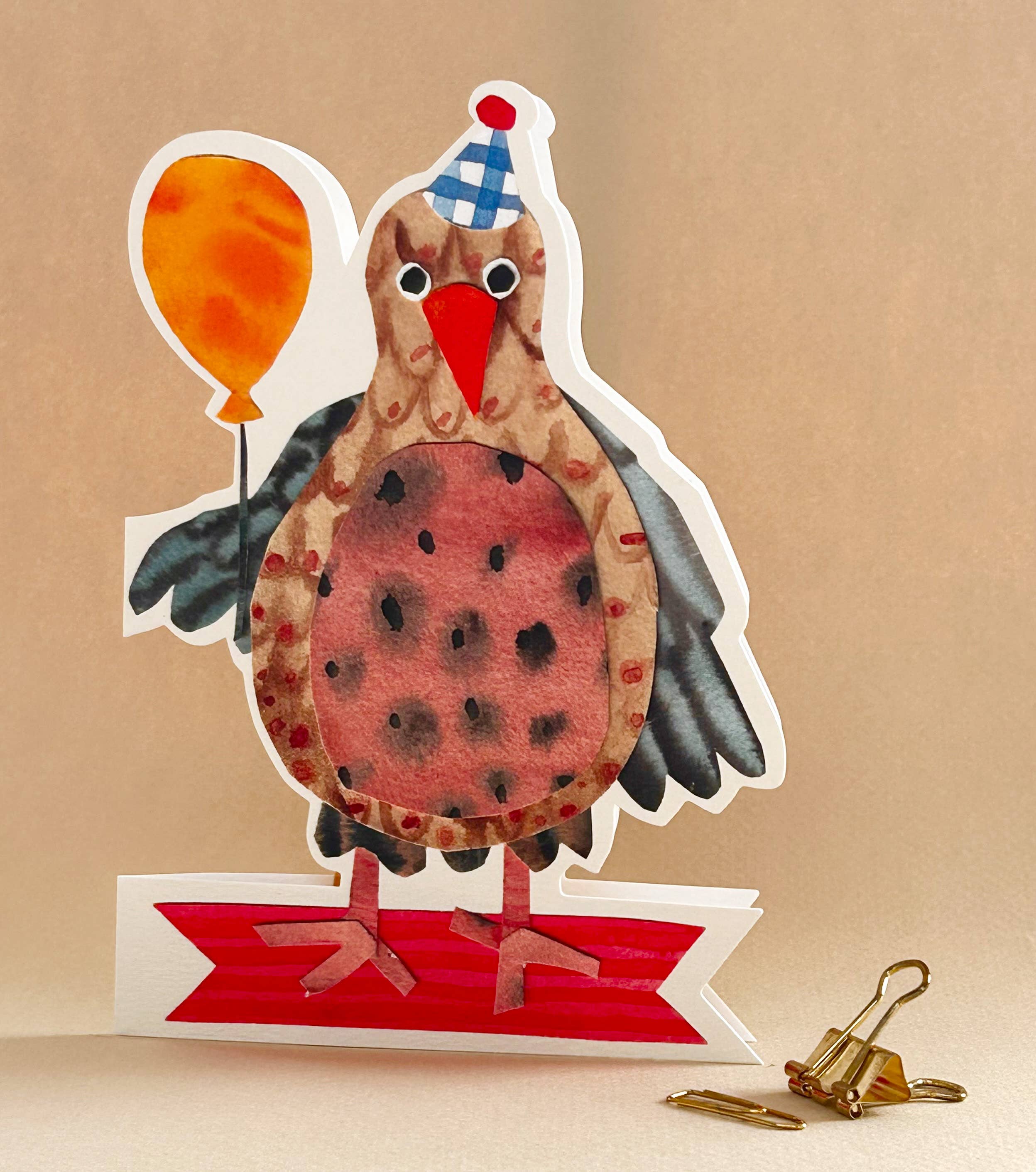 PARTY PIGEON GREETING CARD POET & PAINTER