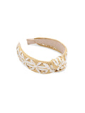 FAUX RAFFIA HEADBAND: WHITE