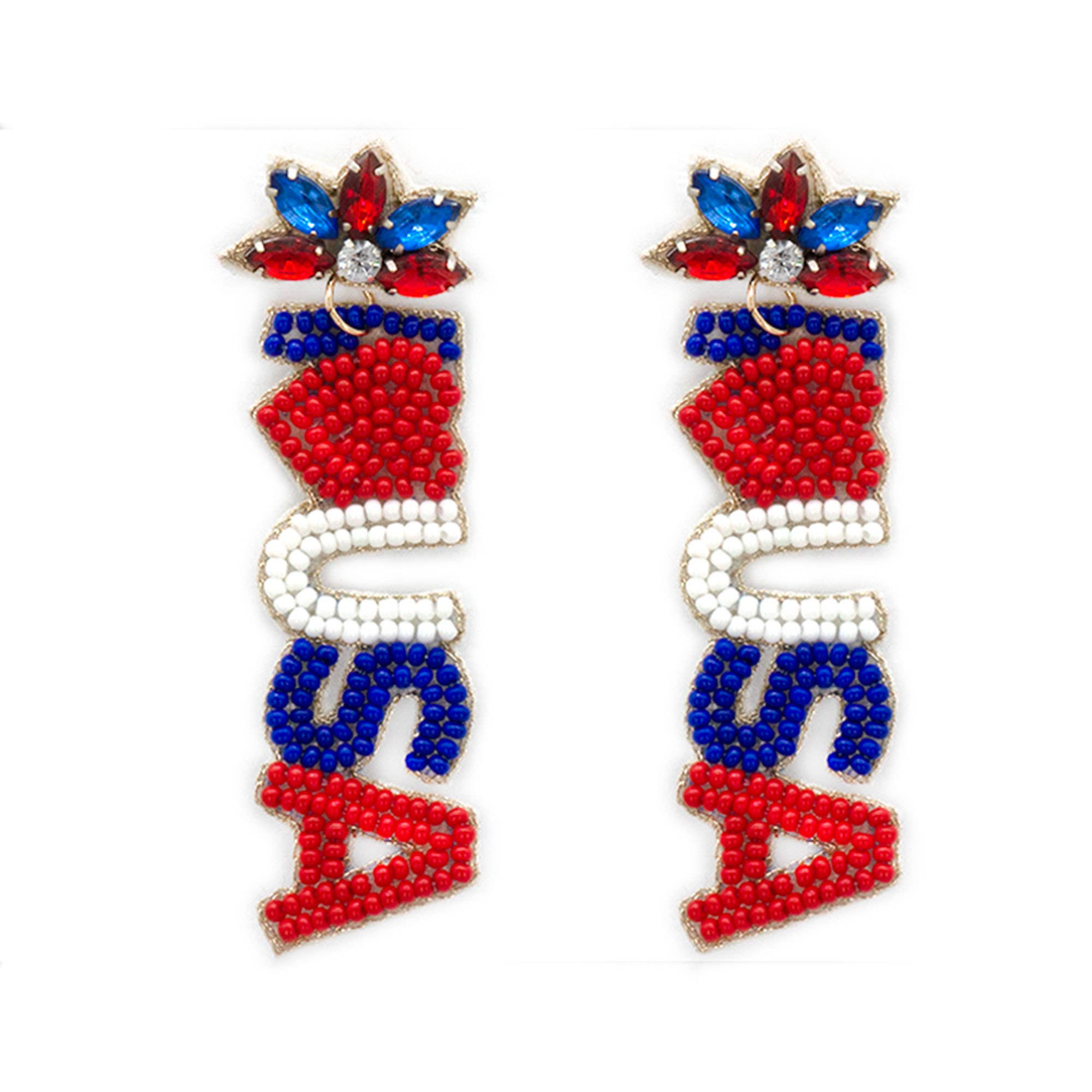 "I HEART USA" Earring
