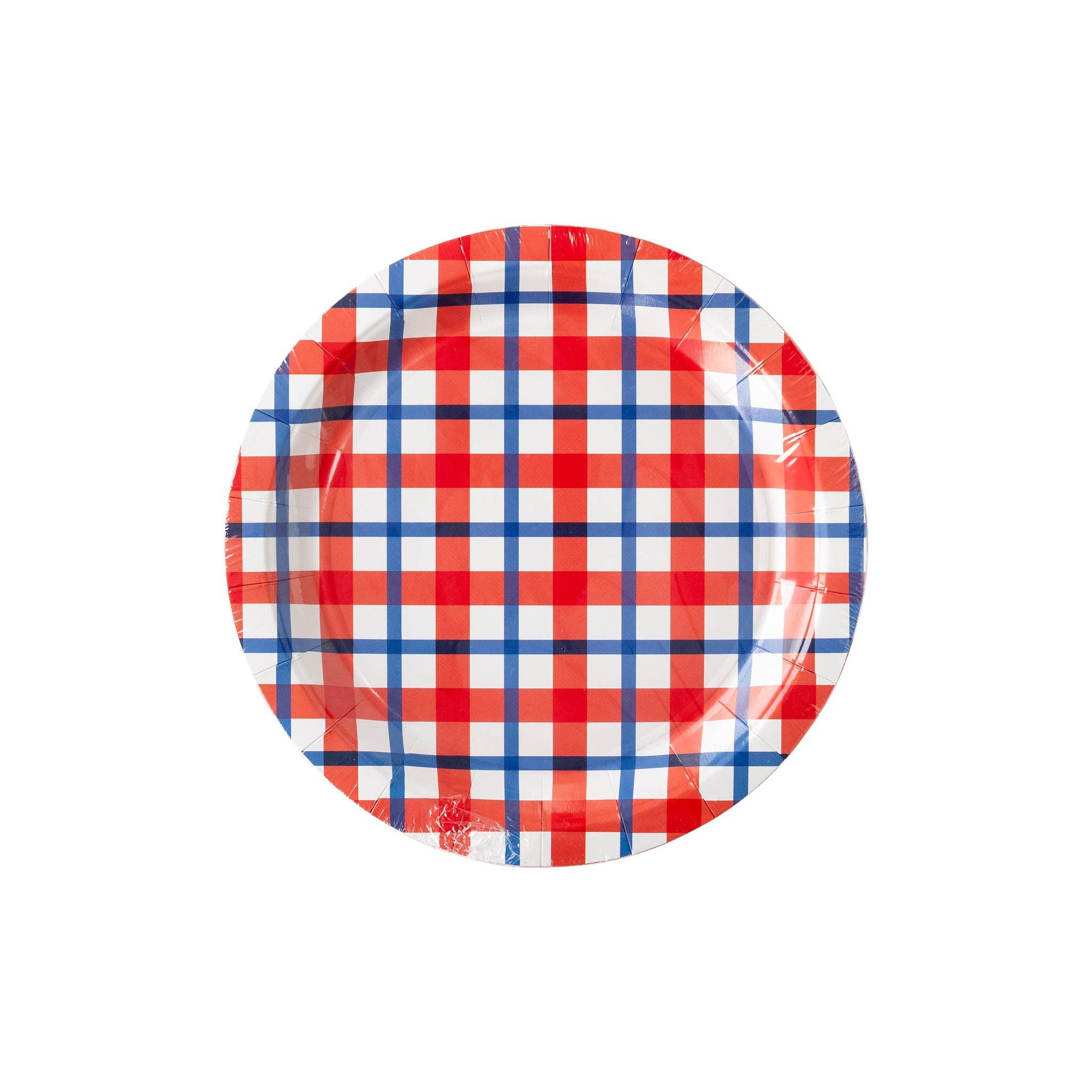 Americana Plaid 9" Paper Plate