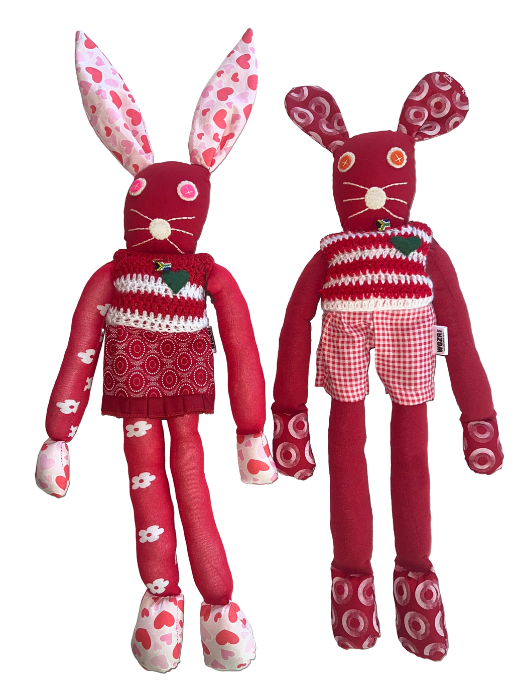 Handcrafted Large Red Bunnykat - Marilyn Bun Roe