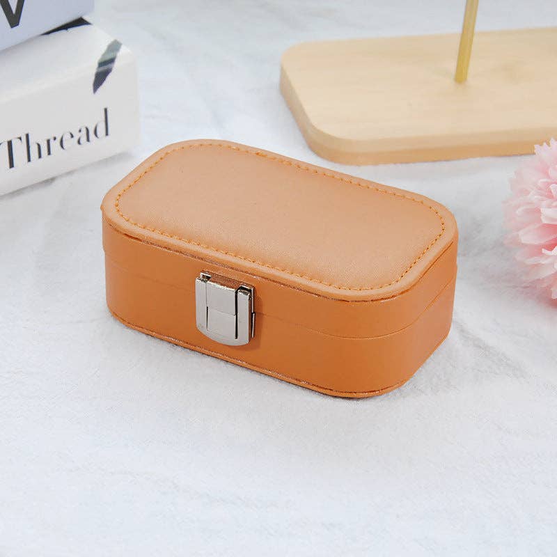 Coffee Brown Jewelry Travel Box
