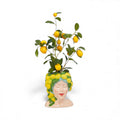 Lemon Lady Head Vase: Preppy Summer