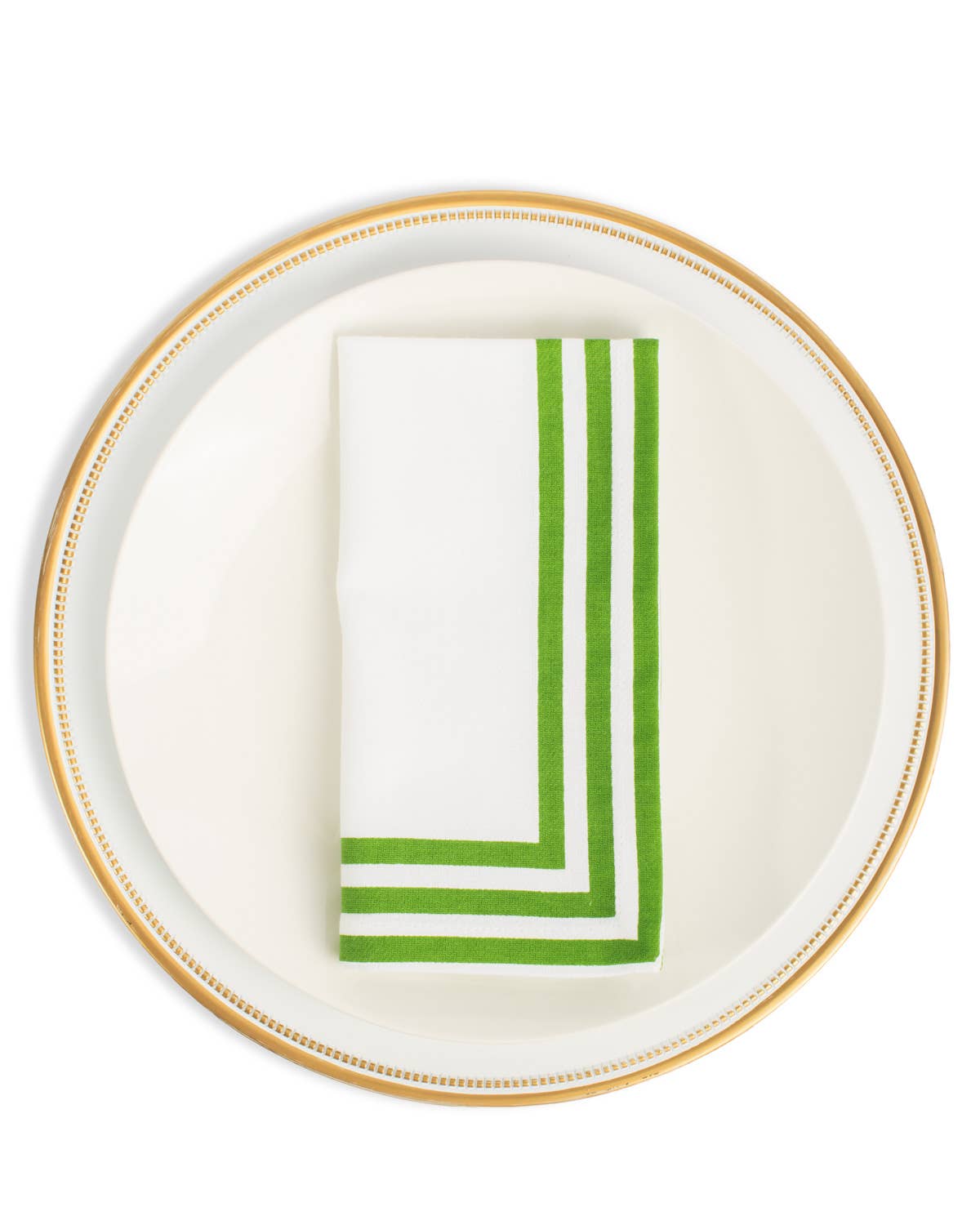 Erin Napkin White/Green