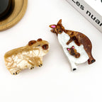 Animal Acetate Hair Claw Clip, Parrot, Capybara, Kangaroo: Woodpecker
