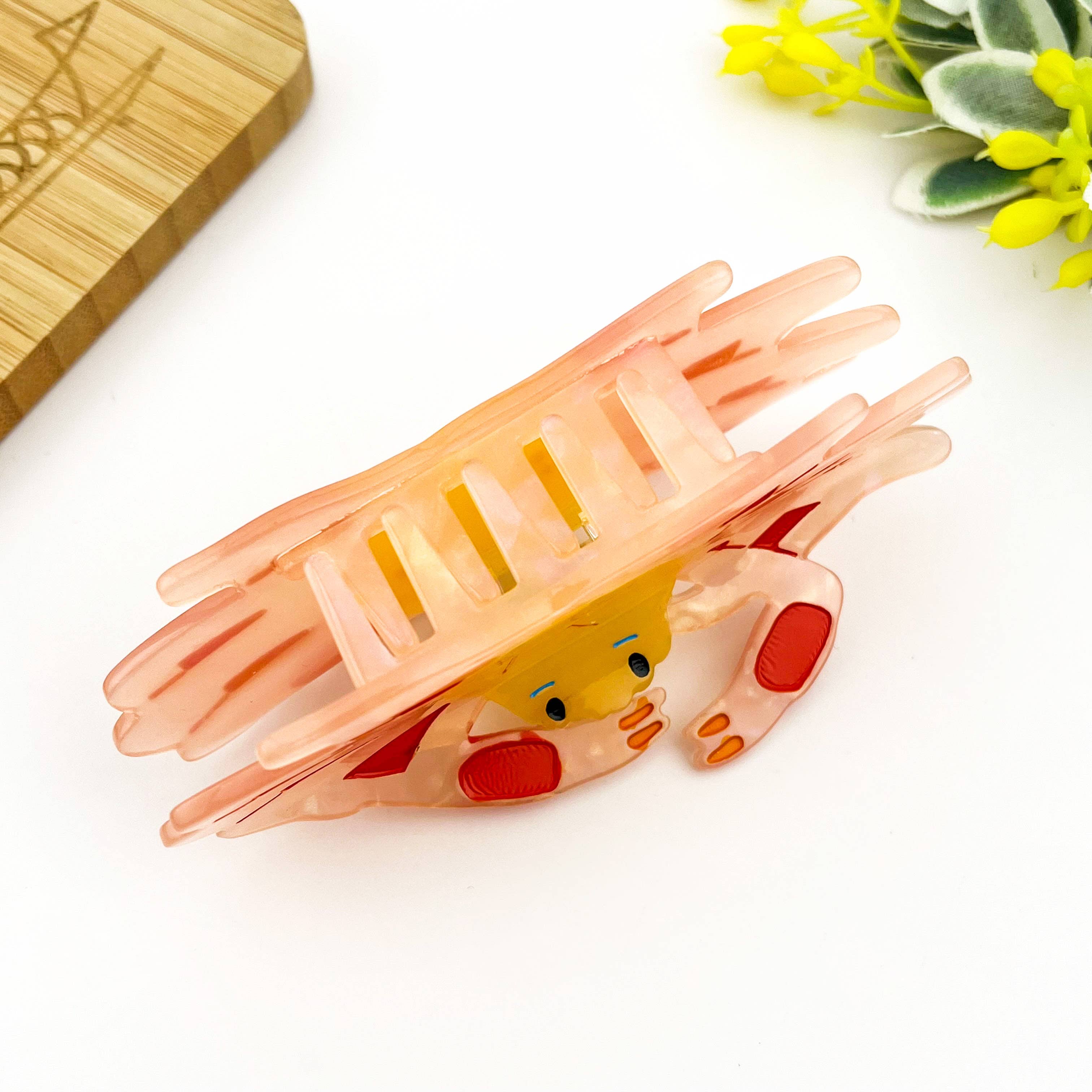 Acetate Crab Hair Claw Clip, Ocean-Inspired Accessory: Crab