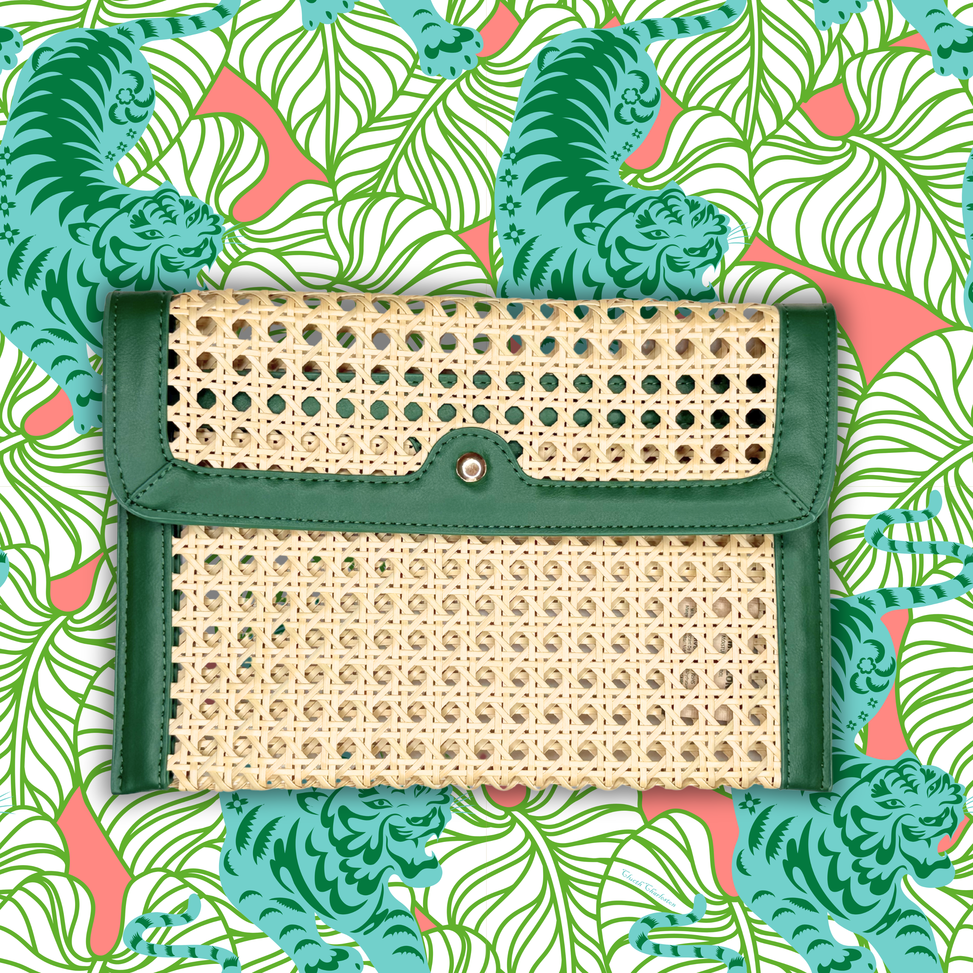 French Quarter Clutch- Green
