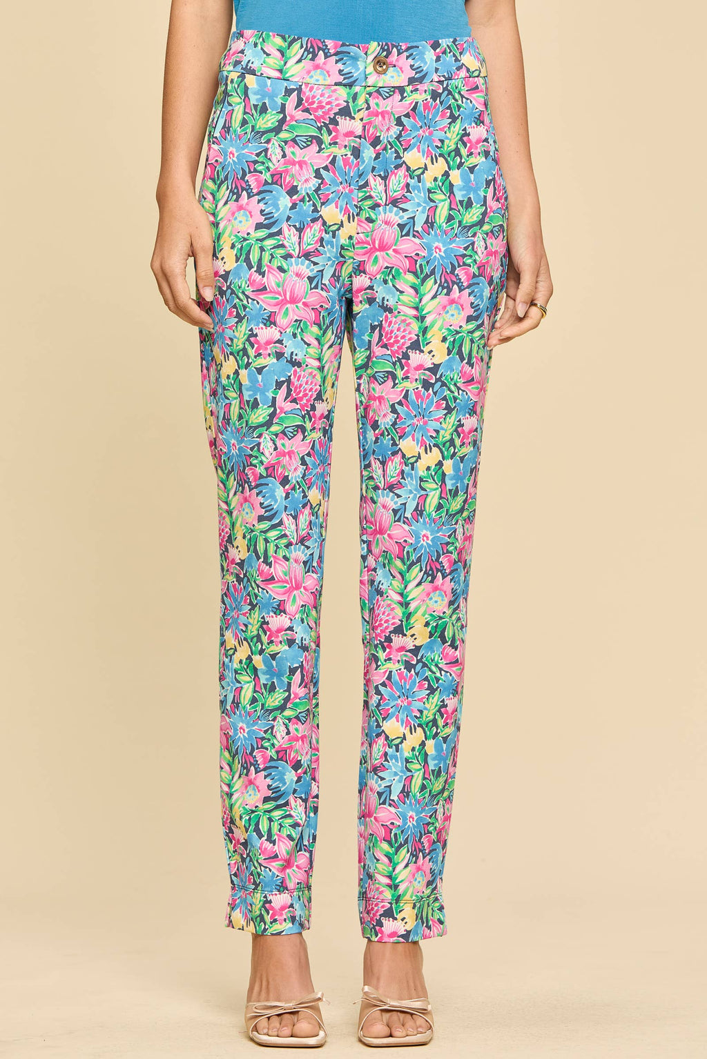 Sun-Protective, Lightweight Everyday Pants: NAVY MULTI
