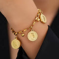 18K STAINLESS STEEL TARNISH FREE COIN BRACELET